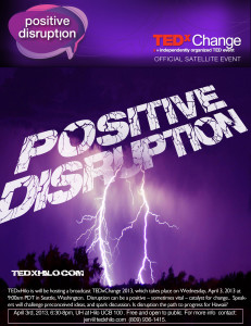 Please Share : TEDxHiloChange 2013 Positive Disruption